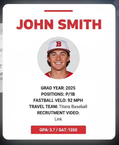 Recruiting profile preview graphic